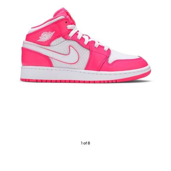 Nike Kids Pink and White Sneakers